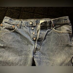 Vintage Levi's button fly light wash jeans